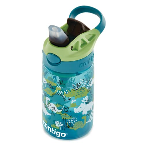 Contigo Kids Straw Water Bottle with AUTOSPOUT Lid 14oz. Dinos (Pack of 4) - color: Dinos, size: 14 oz (Pack of 4)