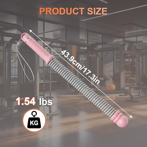 2pcs Adjustable Ropeless Battle Ropes for Home Gym, Weighted Cordless Battle Ropes for Home Workout, Portable Exercise Training Rope for Indoor and Outdoor (Pink) - color: Pink