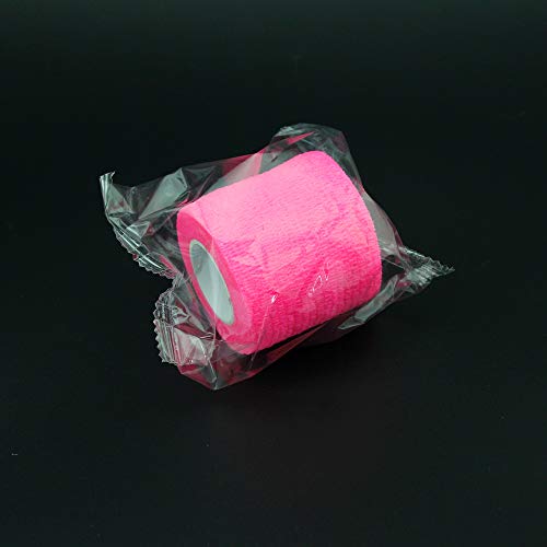 Sensi Wrap Grip Cover Sports Self Bandage Rolls 2-inch x 5-Yards 24pcs (Hot Pink) - color: Hot Pink
