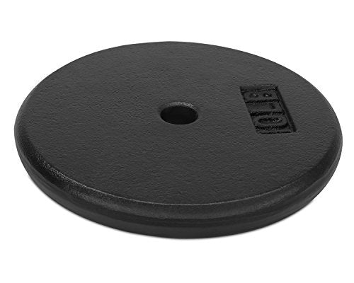 Yes4All Tri-Grip Handles Olympic Weight Plates/Cast Iron Weight Plates, Suitable for Barbell Exercises, Strength, Flexibility Training - 35lb (Set 4pcs)
