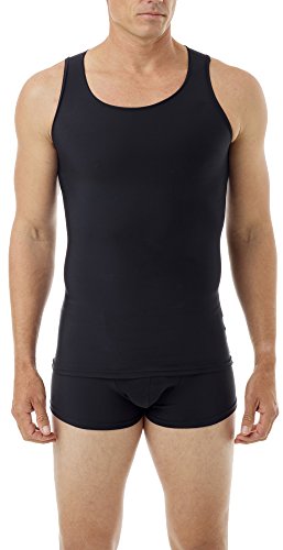Underworks Mens Microfiber High Performance Compression Tank for Workouts, Sports Training and Shaping 3-Pack - color: Black, size: X-Large 45-48 inch Chest