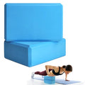 Septo 2 Pcs Yoga Blocks, 9x6x3 Inch Foam Blocks for Pilates | High density EVA foam Yoga Props lightweight non-slip surface for meditation stretching balance training - color: Blue