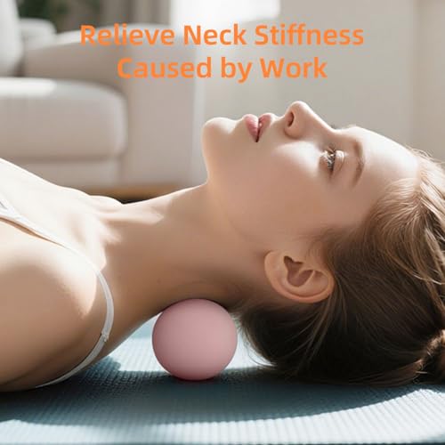 Massage Lacrosse Balls for Myofascial Release, Trigger Point Therapy and Yoga Therapy, Foot Massage Ball to Relieve Plantar Fasciitis Pink - color: Pink