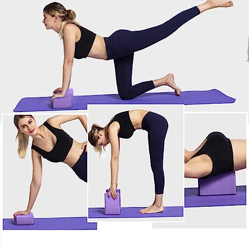Muka Yoga Blocks 4x6x9 Inch, High Density EVA Foam Yoga Brick for Meditation, Pilates - color: Black, size: 2 pack