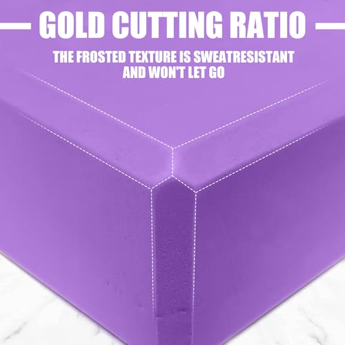 Septo 2 Pcs Yoga Blocks, 9x6x3 Inch Foam Blocks for Pilates | High density EVA foam Yoga Props lightweight non-slip surface for meditation stretching balance training - color: Purple