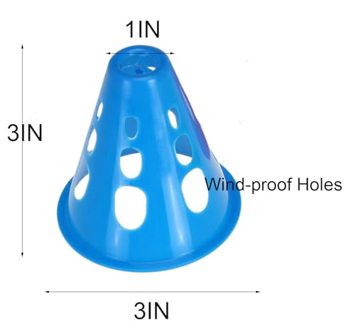 Jucoan 50 Pack 3 Inch Mini Sports Cones, Bright Colored Plastic Soccer Cones Agility Sports Training Cones for Kids Football Basketball Drills Field Markers Roller Skating Indoor Outdoor Games