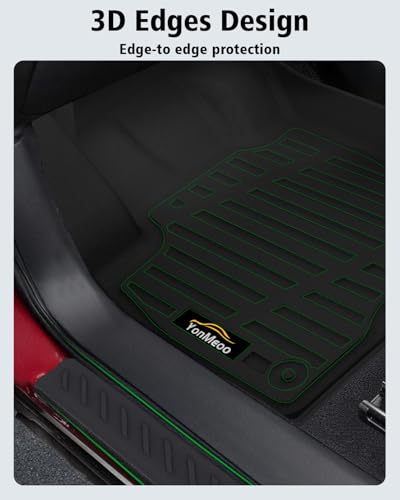 Floor Mats Custom for Ford Edge 2015-2024 2025 2026 ST Titanium SE SEL Sport Trunk Mat with Backrest Mat All Weather TPE Full Set Liners Cargo Protector & Door Sill Guards for Edge 2025 Accessories - size: For Ford Edge 2015-2026