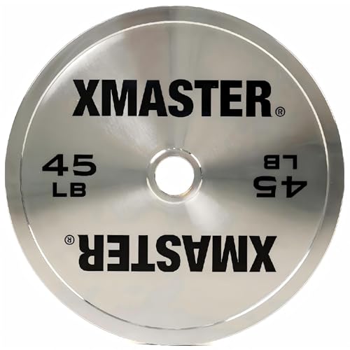 XMASTER FITNESS Chrome Steel Plates - size: 45LB Pair