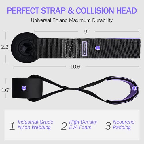 Slim Panda Door Anchor for Resistance Bands,Heavy Duty Resistance Band Door Anchor for Home Workout,Physical Therapy & Fitness, Large Door Anchor Attachment - style: Door Anchor Purple 2Pack