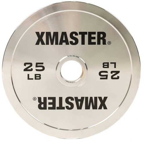 XMASTER FITNESS Chrome Steel Plates - size: 25LB Pair
