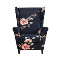 NILUOH Wingback Chair Slipcover 2 Pieces, Stretch Spandex Wingback Chair Covers Washable Slipcover for Wingback Armchairs Non-Slip Furniture Protector with Elastic Bottom for Living Room - color: 29