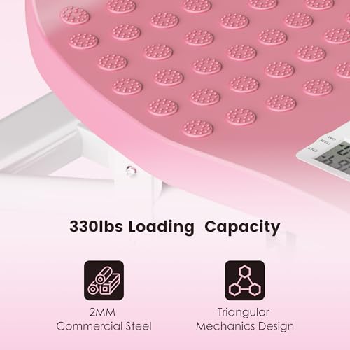 soges Balance Board Trainer with Resistance Bands & LCD Display, Ski Balancing Machine for Full Body Workout, Wobble Board Core & Cardio Stepper for Home Gym, 330 LBS Capacity