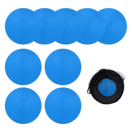 Spot Markers, Poly Spot Marker for Agility Training Floor Dots Non Slip Flat Field Cones - color: Blue, size: 10 cm/3.9inch
