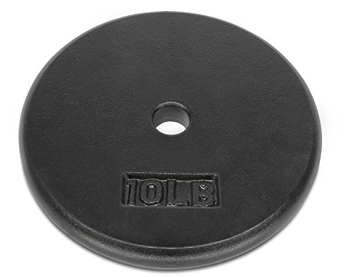 Yes4All Tri-Grip Handles Olympic Weight Plates/Cast Iron Weight Plates, Suitable for Barbell Exercises, Strength, Flexibility Training - 35lb (Set 4pcs)