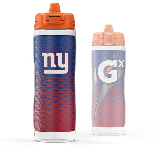 Gatorade Gx NFL Non-Slip Squeeze Bottles, 30 fl oz, Gx Hydration System - color: New York Giants