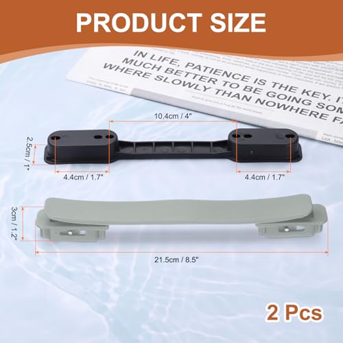 uxcell 2 Pcs Luggage Handle Replacement 8.5 Inch Suitcase Handle Carry Strap Plastic Pull Handle Grip Luggage Replacement Parts with Screws for Suitcase Box Luggage Case, Silver Grey - color: Silver Grey