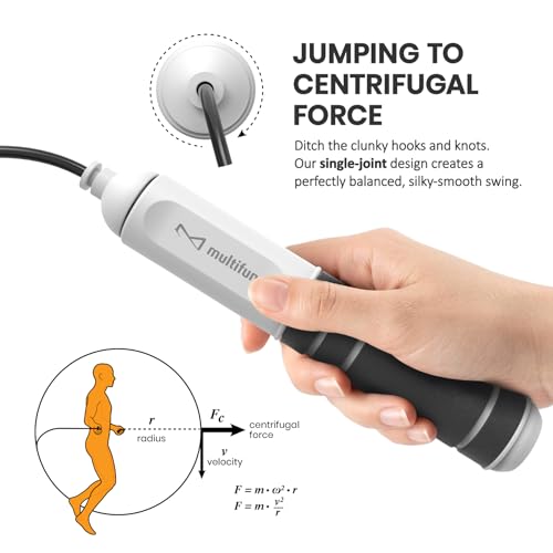 multifun Digital Jump Rope with Smart Counter & Timer - Adjustable Speed Skipping Rope for Fitness, Weight Loss, Boxing, MMA - Tangle-Free Ball Bearings & Anti-Slip Handles for Men, Women, Kids.(Check 2026 New Evolution for 3s Rope Swap) - color: 2026 Evo