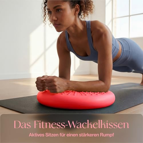 Tumaz Wobble Cushion - Wiggle Seat to Improve Sitting Posture & Stay Focused for Sensory Kids, Balance Disc to Core Strength & Flexible Seating [Extra Thick Balance Board, Pump Included Wobble Board] | Extra Thick | Supports Active Sitting | For Sensory K