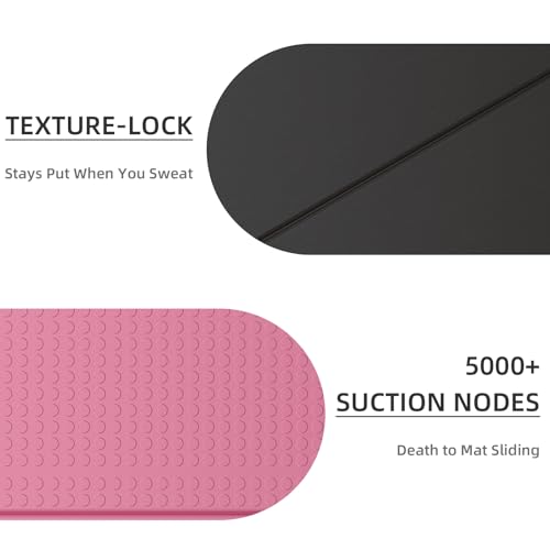 LVME Foldable Yoga Mat, 71"x24"x1/3" Thick, Non Slip Exercise Mat | SGS Certified POE, Fitness Travel Mat, Easy To Store, Foldable for Exercise, Yoga, Pilates, Home Workouts - color: Obsidian Black+Crimson
