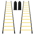 SOFTSOUL Tangle Free Agility Ladder, 12 Fixed Rungs, Heavy Duty Speed & Footwork Training Ladder for Football Soccer Basketball Drills, Portable Exercise Ladder for Kids, Youth & Adults - style: 12 Rungs (2 Pack)