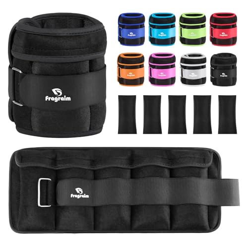 Fragraim Adjustable Ankle Weights 1-3/4/5/6/8/10/12/15/20 LBS Pair with Removable Weight for Jogging, Gymnastics, Aerobics, Physical Therapy - color: Black, style: 1.5 lbs each( 3 lbs pair)