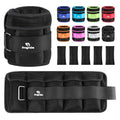 Fragraim Adjustable Ankle Weights 1-3/4/5/6/8/10/12/15/20 LBS Pair with Removable Weight for Jogging, Gymnastics, Aerobics, Physical Therapy - color: Black, style: 3 lbs each( 6 lbs pair)