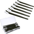 Boao 20 Packs Double-Ended Gun Cleaning Brushes 7 Inch Nylon All Purpose Cleaning Brush with Plastic Handle (White) - color: White