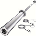 7ft Olympic Barbell for Strength and Weightlifting Training - 2 Inch Diameter Olympic Bar for Squat, Deadlift, Curl, Bench Press, Overhead Press - 700lbs Capacity with 2 Collars, Chrome