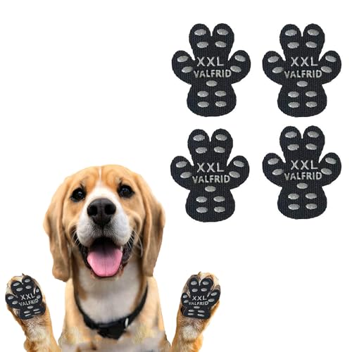‌VALFRID Paw Protector Anti Slip Paws for Dogs,Dog Grippers for Senior Dogs,Paw Pads for Hot Pavement, Durable Traction Pads for Hardwood Floors XXL Black 60 Pieces - size: XXL (2.83" x2.52")