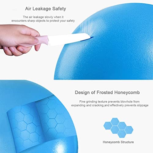 2 Pack Exercise Balls, 8-9 Inch Mini Pilates Yoga Balls, Anti-Burst Small Fitness Balls for Pilates, Yoga, Core Training and Physical Therapy, Improves Balance - color: Blue
