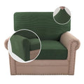 H.VERSAILTEX Multi-Pieces Chair Covers Stretch Couch Covers Form Fitted Seat and Back Cushions Covers (1 Seat Cover Plus 1 Back Cusion Cover, Bonus 2 Armrest Covers), Bronze Green - color: Bronze Green, size: 1 SEAT COVER + 1 BACK COVER+ 2 ARMREST COVERS