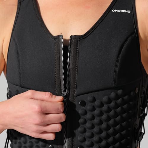 OMORPHO Women’s G-Vest Icon, 6 lb (up to 12 lb with optional G-Pack, sold separately), low-profile, fully adjustable comfort fit for hiking, walking, running, and training. - color: Black, size: M-L