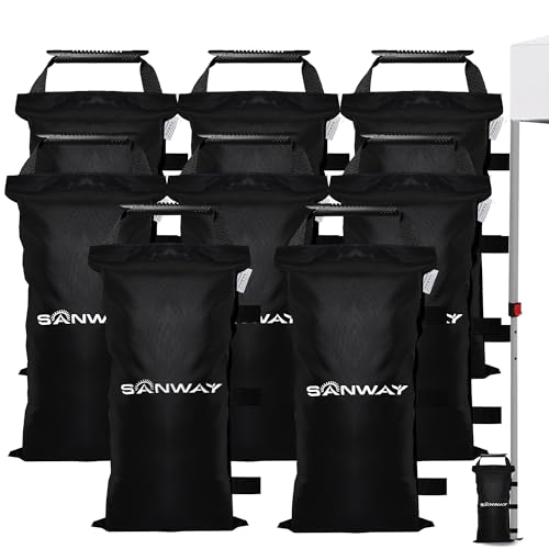 8 Pack (NO Sand) Sand Bags for Canopy Weights (Black) - color: Black - 8 PCS