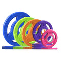 Color Coded 2-Inch Rubber Coated Olympic Grip Plate for Barbell,Solid Cast Iron Weight Plates for Strength Training, Weightlifting, Home Gym, 2.5/5/10/15/25/35/45 LB, Single and Pair - color: 185LB-SET
