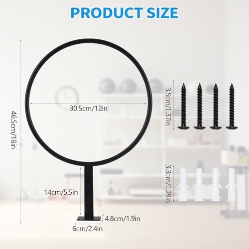 Black Yoga Ball Holder, Exercise Ball Storage Ball Holder Wall Mount Stability Ball Holder for Home and Yoga Studios or Commercial Gyms,Acts as a Yoga Ball Holder. Set of 1