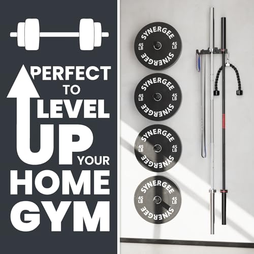 Synergee Wall Mounted Barbell Holder – Heavy Duty Gym Accessory Rack - color: e) 5 Bracket