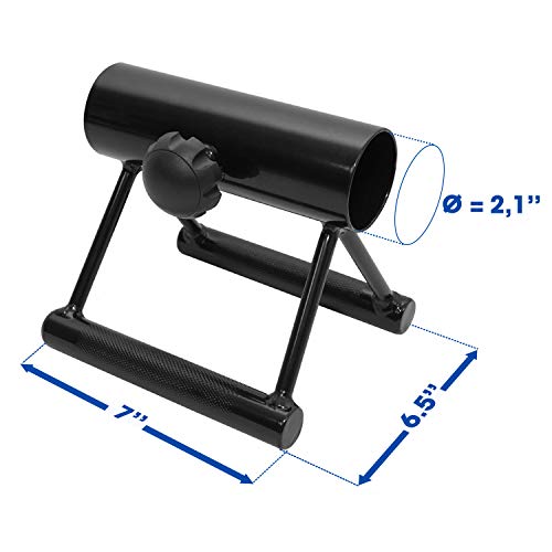 Yes4All Exercise Machine Adjustable T Bar Row Attachment, D Row Handle/Landmine Handle Attachment with Textured Rubber Handles - color: F. Knurl Handle for 2inch