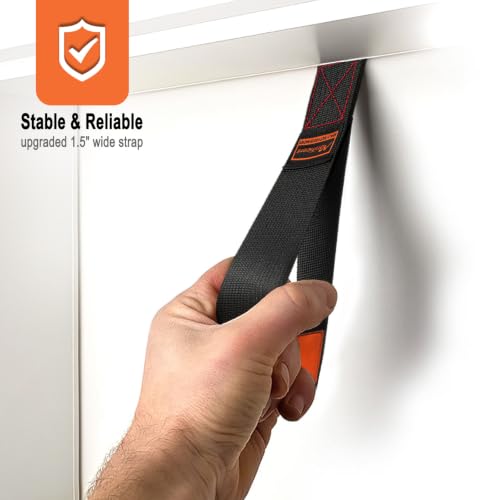 Manificent Door Anchor for Resistance Bands, Heavy Duty Padded Door Anchor System Door Hook, Must-Have Workout Exercise Bands Attachment Compatible for Loop Bands, Resistance Tube - style: Door Anchor Orange 1Pack