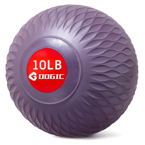 Slam Ball Medicine Ball Weighted Balls for Exercise and Workout, Strength, Cardio, Cross-Training and Core Workouts - color: Purple, size: 10 LB