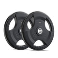 SPART Weight Plate 2-Inch Rubber Coated Olympic Grip Plate for Barbell,Solid Cast Iron Weight Plates in Pairs or Single for Strength Training,Weightlifting,Crossfit,Home Gym(5LB/10LB/25LB/35LB/45LB) - style: 5lb Pair
