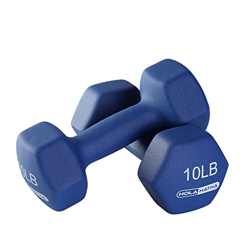 HolaHatha 1, 2 and 3 lb Neoprene Dumbbell Strength Training Weight Set with Rack - color: Multicolor, size: 60 LB