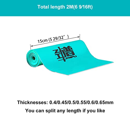 tetotak JINPU 2M Slingshot Bands Flat 0.4/0.45/0.5/0.55/0.6/0.65mm Transparent Blue Professional Adults Hunting Replacement Material Heavy Duty Homemade Simple Shot Shooting Quick Rebound - size: 0.7mm