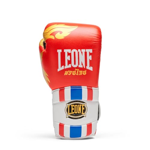 LEONE 1947, Thai Style Boxing Gloves - color: RED, size: 10