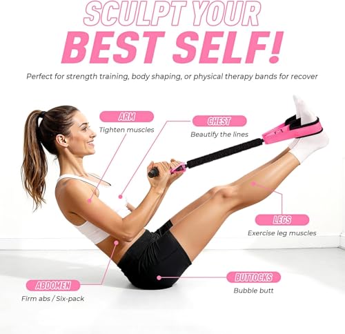 Resistance Exercise Band with Handles, Workout Band Weight Band for Physical Therapy,Strength Training Home Gym Fitness,with Door Anchor & Storage Bag. - color: 55LBS