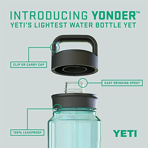 YETI Yonder Water Bottle with Yonder Chug Cap, Lightweight, Leakproof and BPA-Free - color: Seafoam, style: 34oz