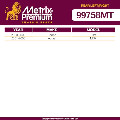 Metrix Premium Chassis Parts - Rear Left & Right Sway Bar Stabilizer End Link Kit Fits 2003-2008 Honda Pilot, 2001-2006 Acura MDX, Replacement K90716, K90717, Made in Europe - size: K90716_K90717/ PAIR