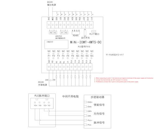 DC 24V Control Small PLC FX1S-20MT Programmable Logic Controller With 10 Input 10 Transistor Output, 2 High-Speed Pulse 100KHz For Encoder Sevor and Stepper, 1 Channel RS485 (Mini-20MT-4MTS-DC) - color: Mini-20MT-4MTS