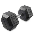 Philosophy Gym Rubber Coated Hex Dumbbell Hand Weights - style: 50 lb - Single