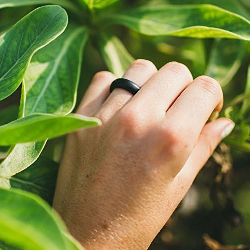 Women's Black Classic Quality Silicone Ring Size 04 - color: Black - Pick & Axe, size: Size 4