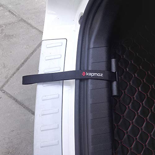 Quick Hood Loops Trunk Anchor Kayak Tie Downs Straps Bow Stern Canoe Transport Secure Lashing Point - color: Black 1 Pair